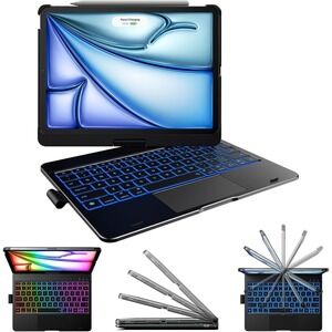 Keyboard Case for iPad Air 11" M3/M2 & iPad Pro 11" – typecase Touch 360° Black